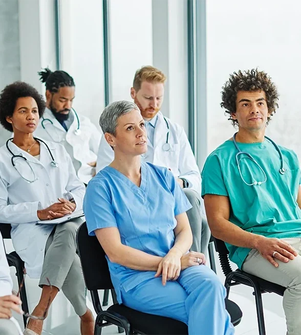 De-escalation training for healthcare.